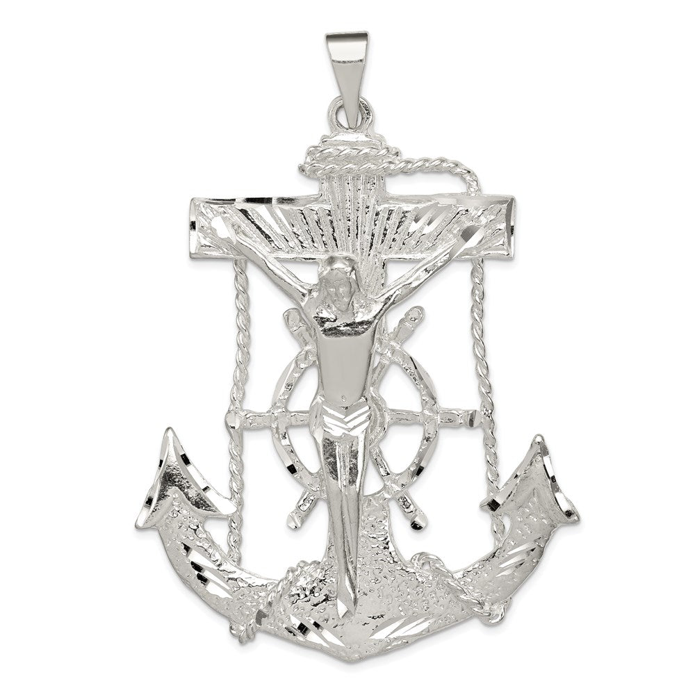 Solid;Casted;Diamond-cut;Polished;Sterling silver
