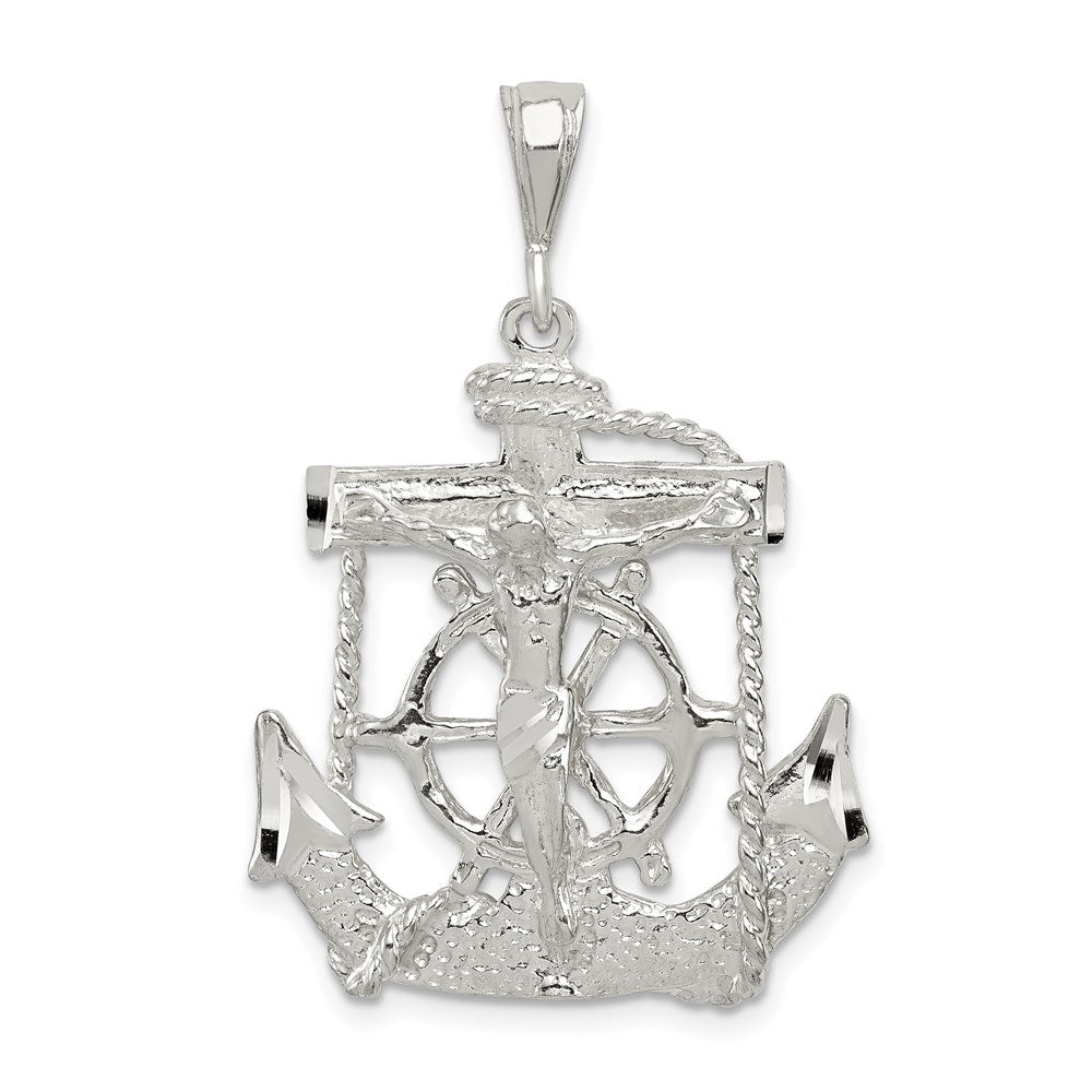 Solid;Casted;Diamond-cut;Polished;Sterling silver