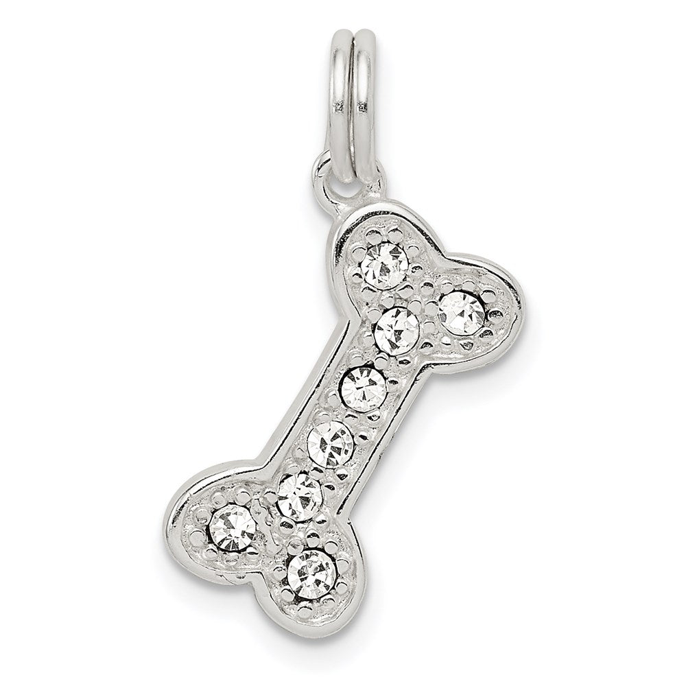 Polished;Sterling silver;CZ