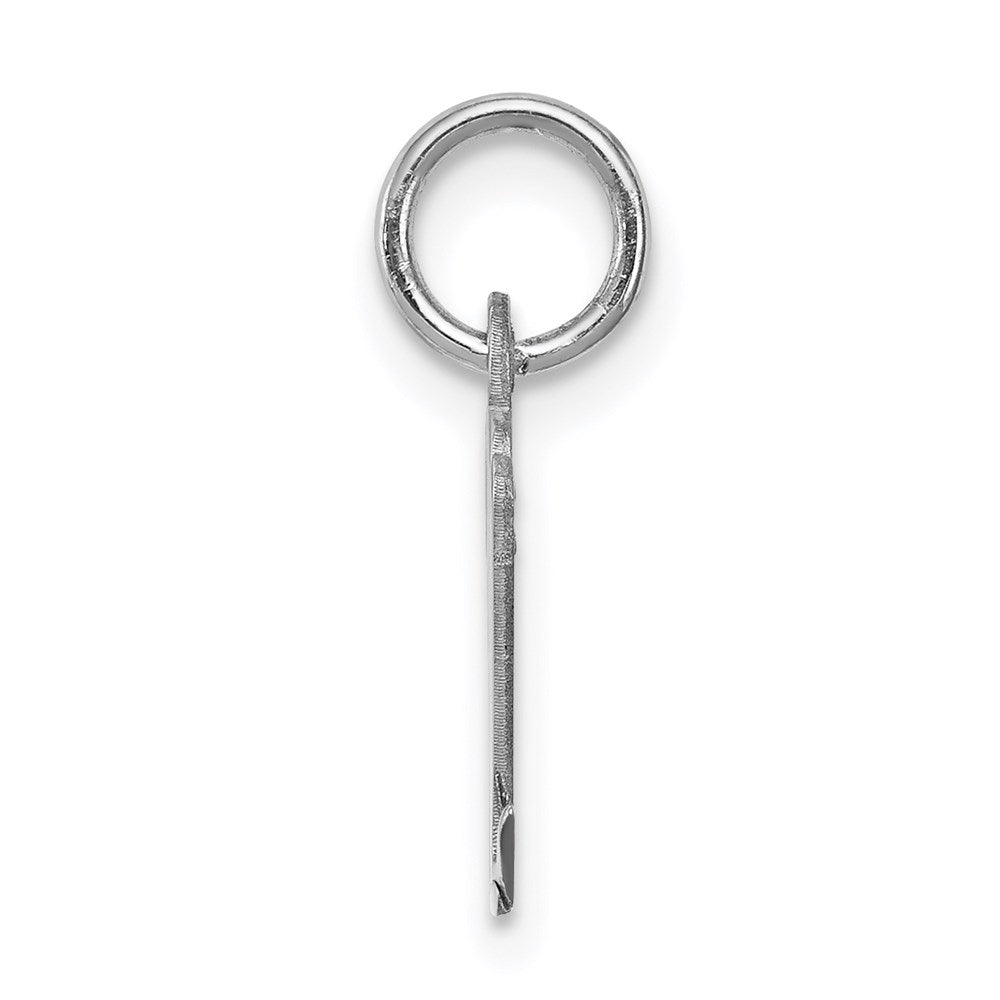 Sterling Silver Rhodium-plated Script Letter M Initial Charm
