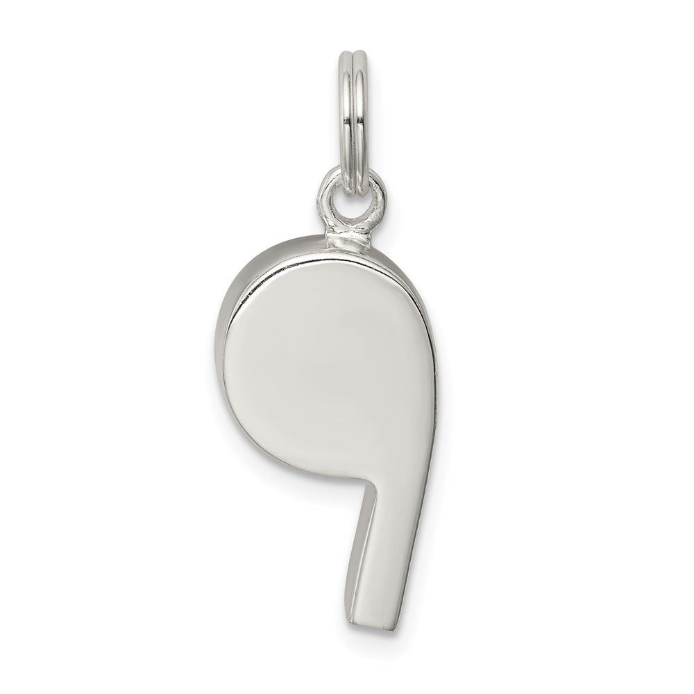 Polished;3-D;Sterling silver