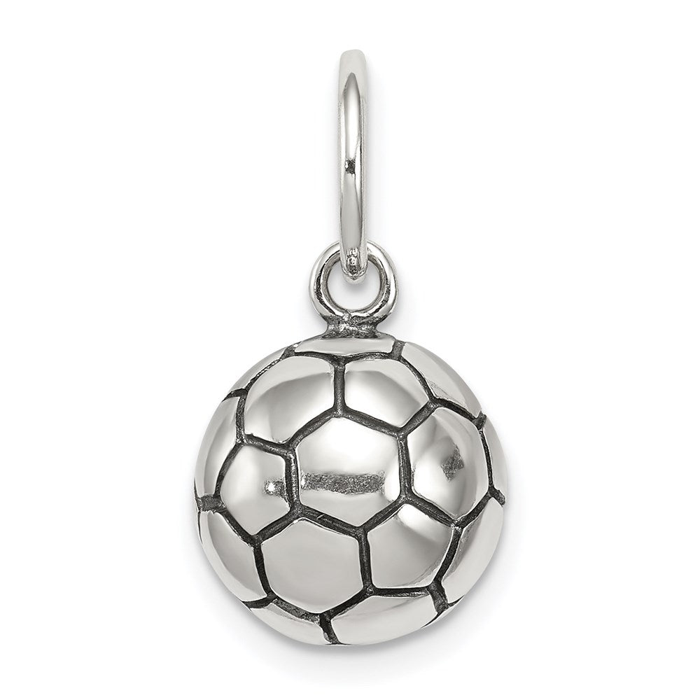 Solid;Casted;Polished;3-D;Antique finish;Sterling silver