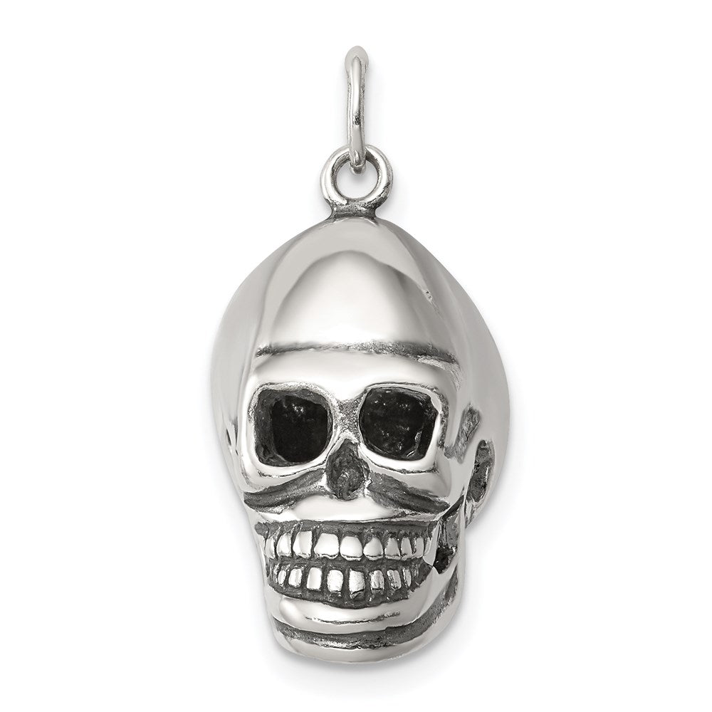 Solid;Polished;3-D;Antique finish;Sterling silver