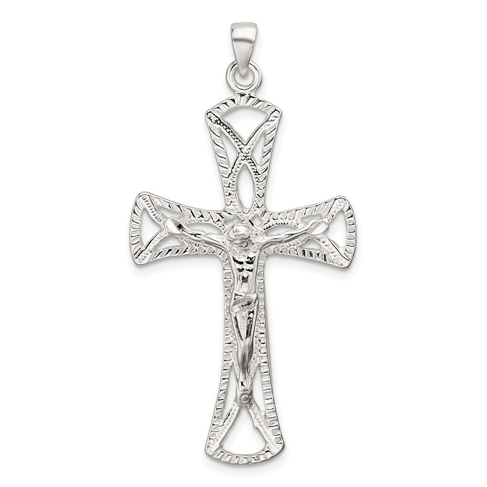Solid;Casted;Polished;Sterling silver;Cut-out