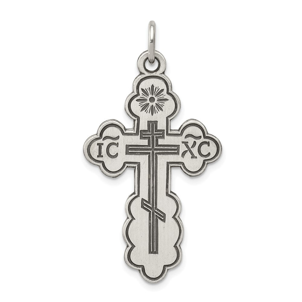 Solid;Satin;Die struck;Flat back;Engravable;Antique finish;Sterling silver