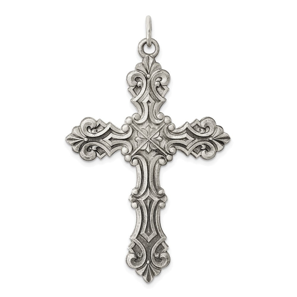 Solid;Die struck;Engravable;Antique finish;Sterling silver