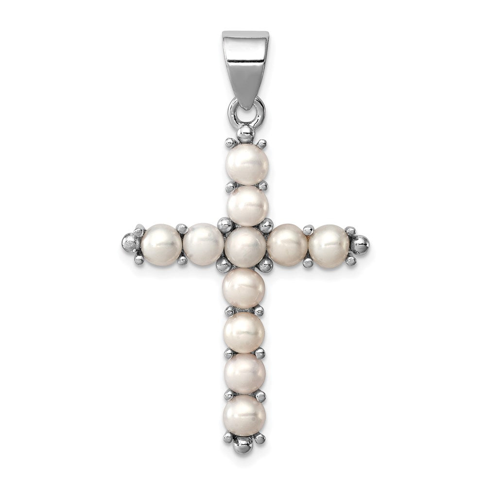 Polished;Closed back;Polished back;Sterling silver;Freshwater cultured pearl