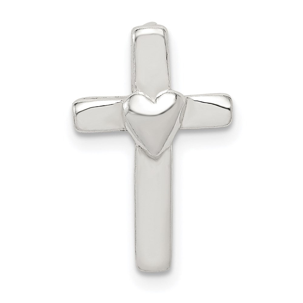 Polished;Open back;Sterling silver;Chain slide