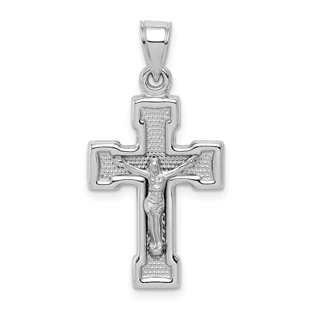 Polished;Hollow;Sterling silver;Reversible;Textured;Rhodium-plated