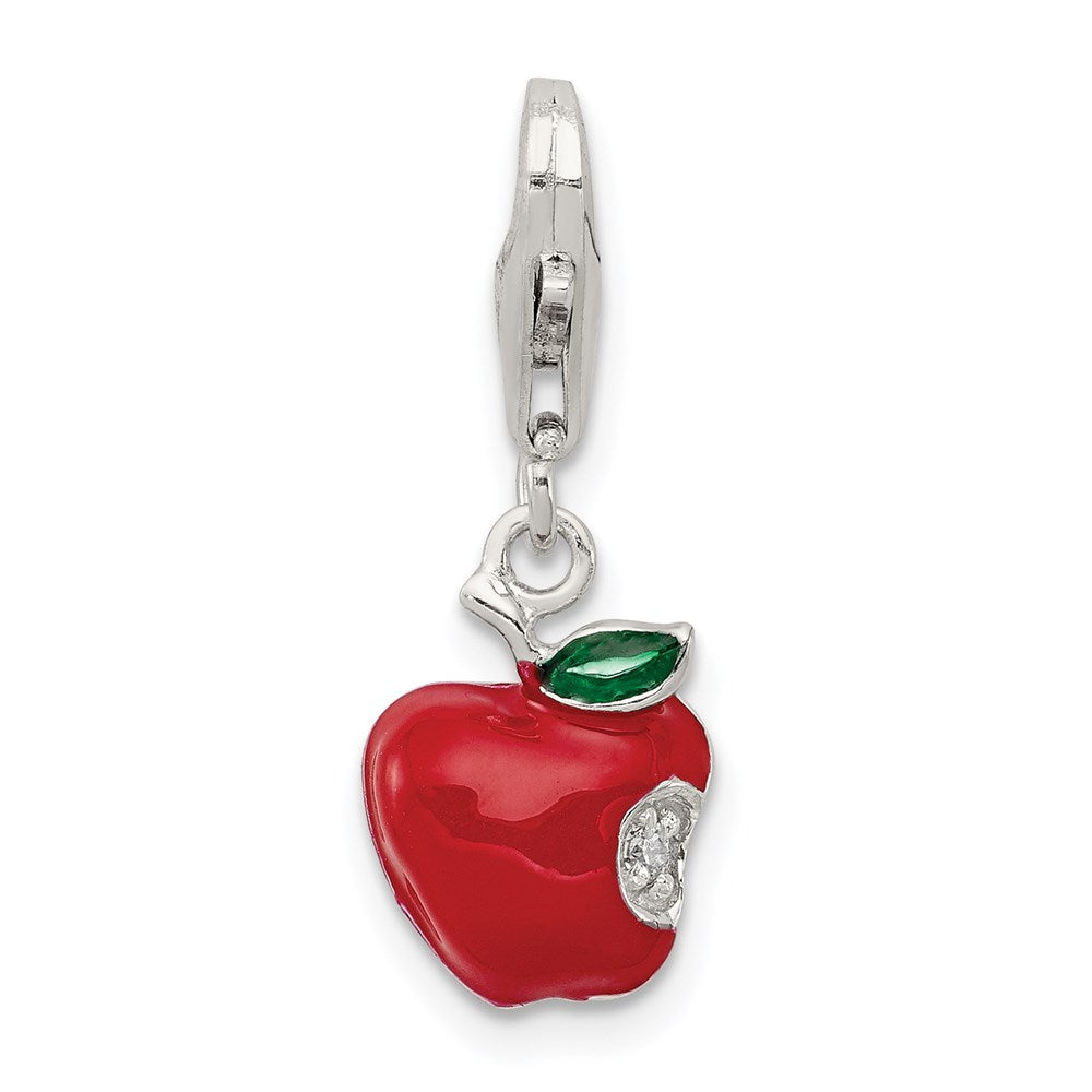 Polished;Open back;Enamel;Sterling silver;CZ;Fancy lobster