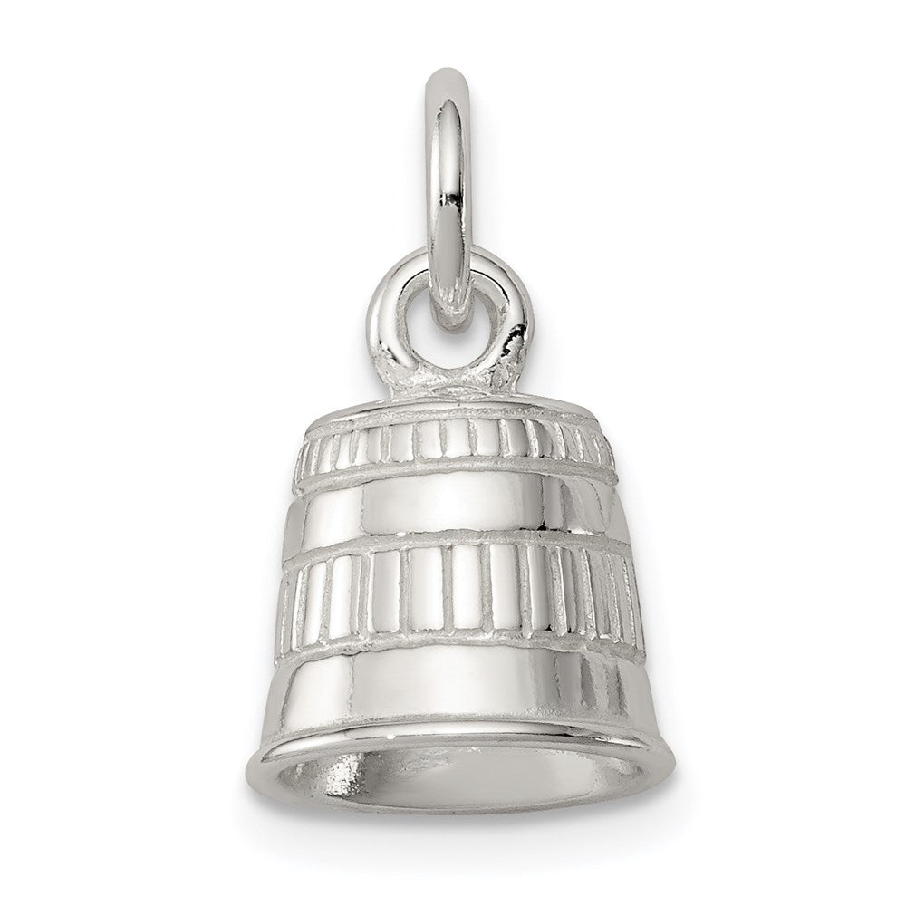 Solid;Polished;3-D;Sterling silver;Textured;Open bottom