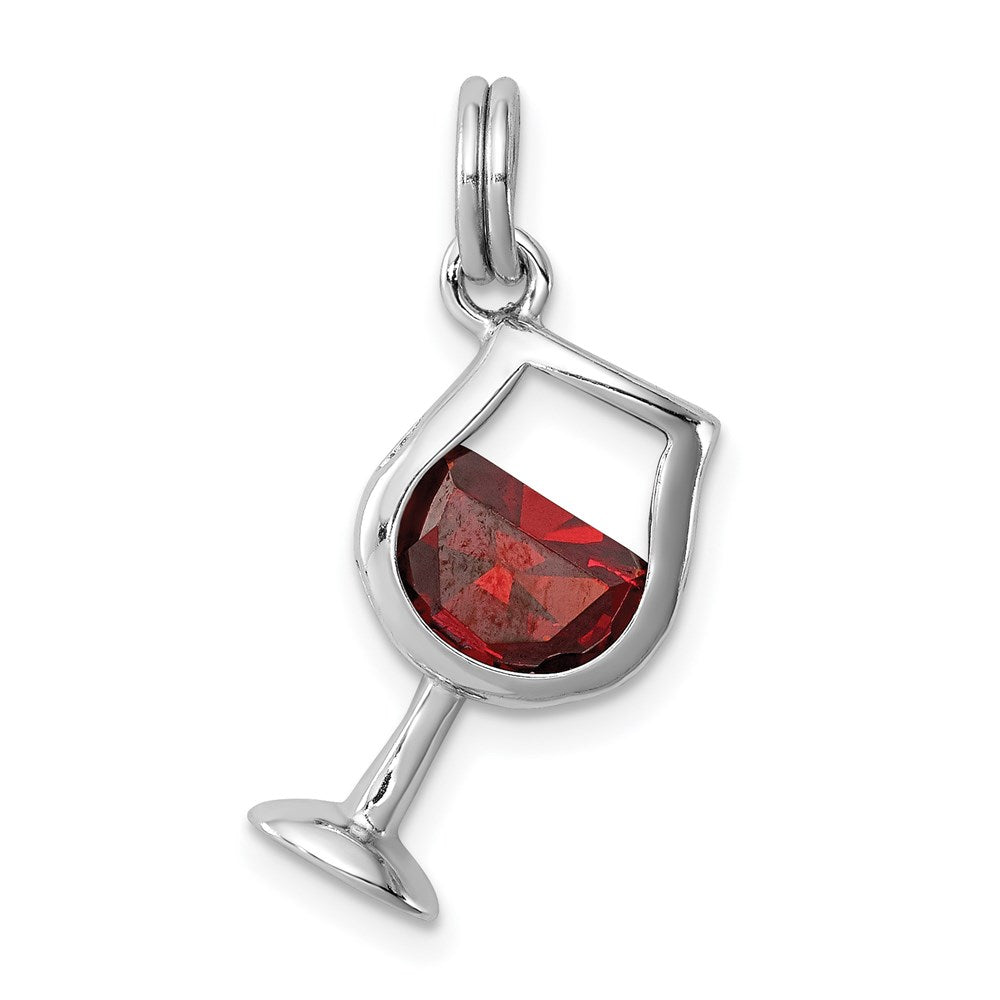 Solid;Polished;Open back;Sterling silver;CZ;Fits up to 3mm