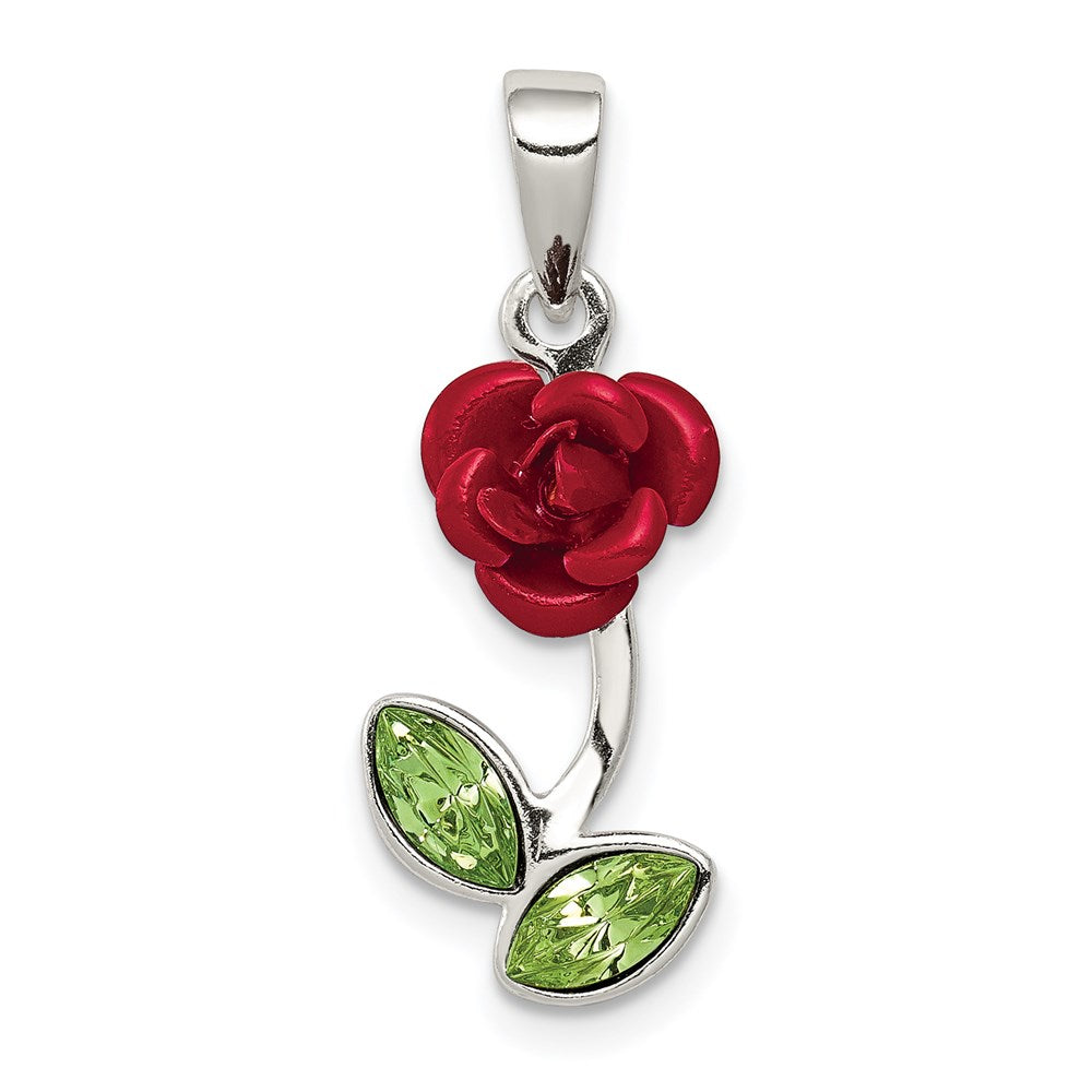 Solid;Polished;Enamel;Sterling silver;CZ