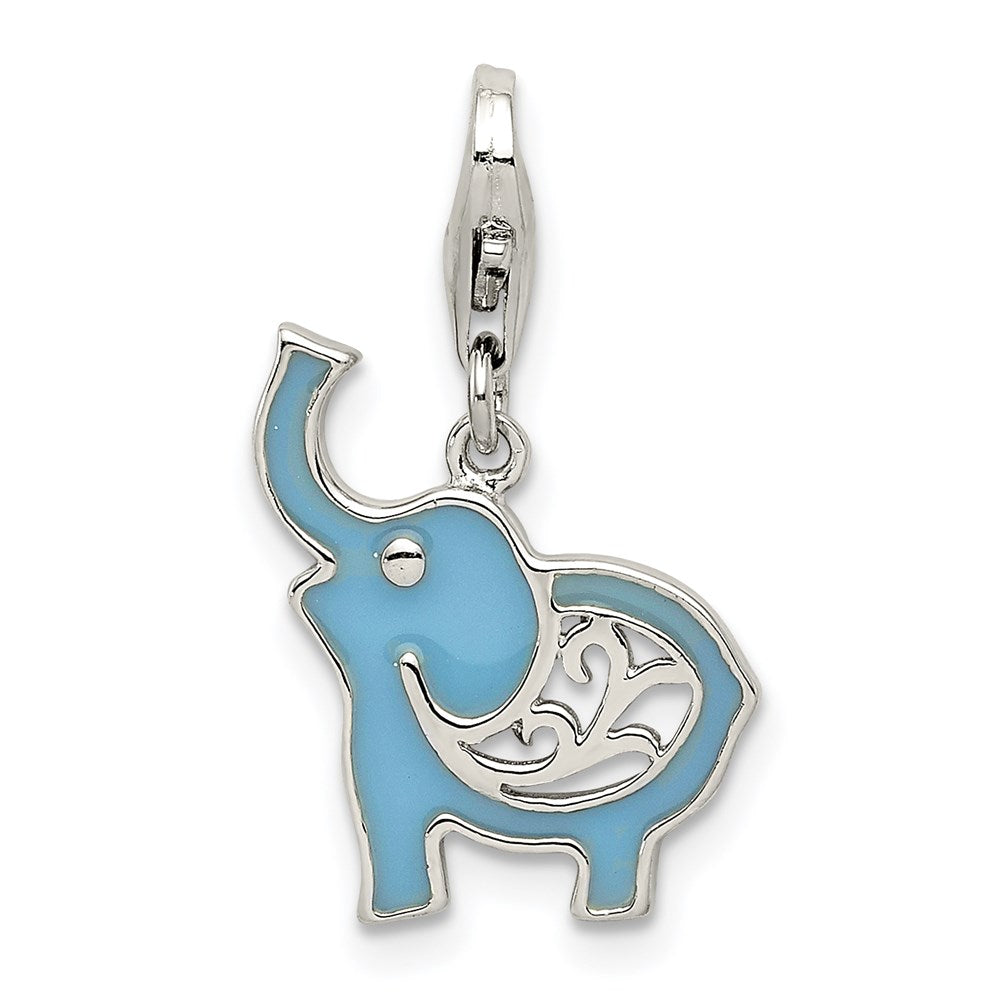 Solid;Polished;Enamel;Polished back;Spring Ring;Sterling silver