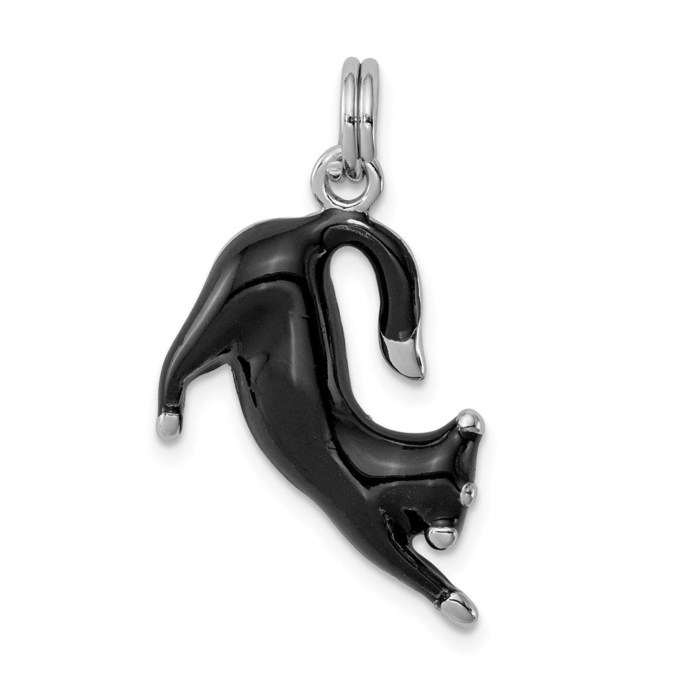 Solid;Polished;Open back;Enamel;Sterling silver