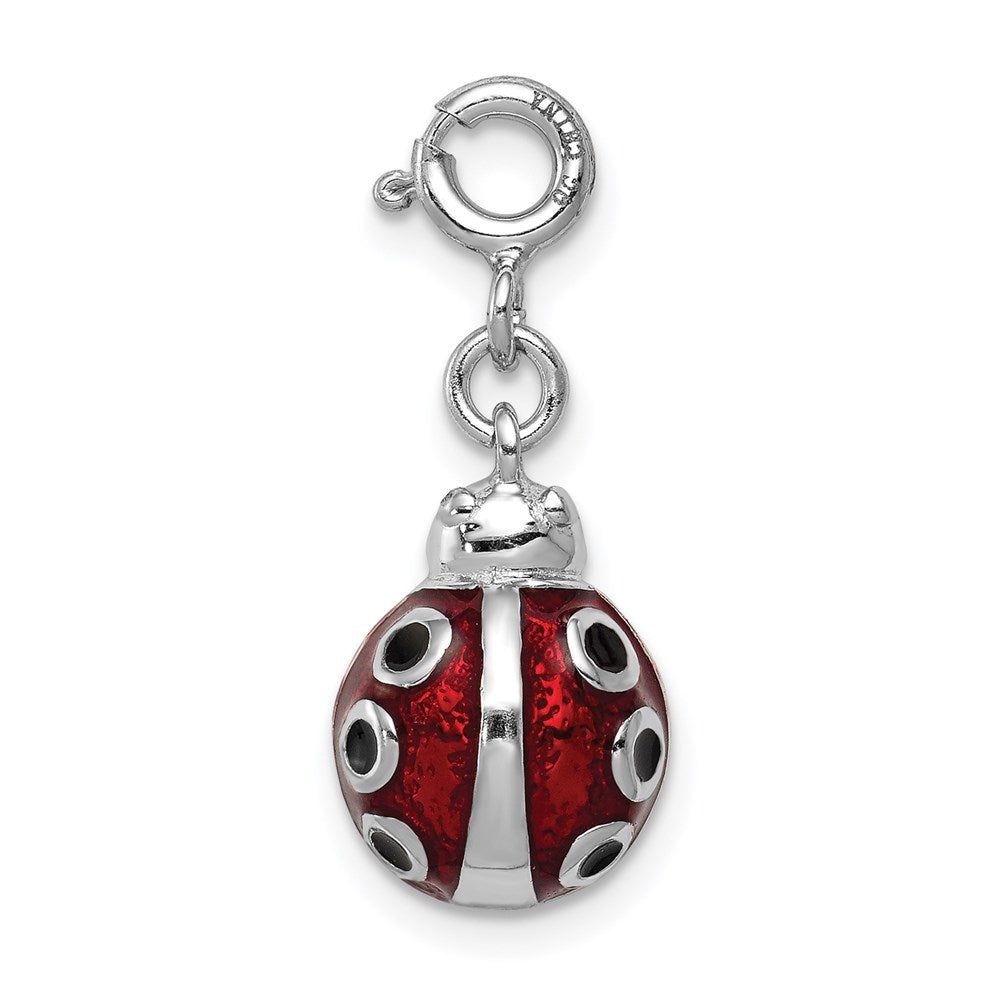 Solid;Polished;Open back;Enamel;Sterling silver