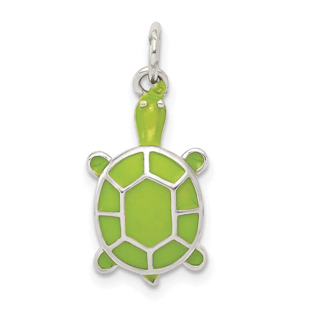 Solid;Polished;Open back;Enamel;Sterling silver