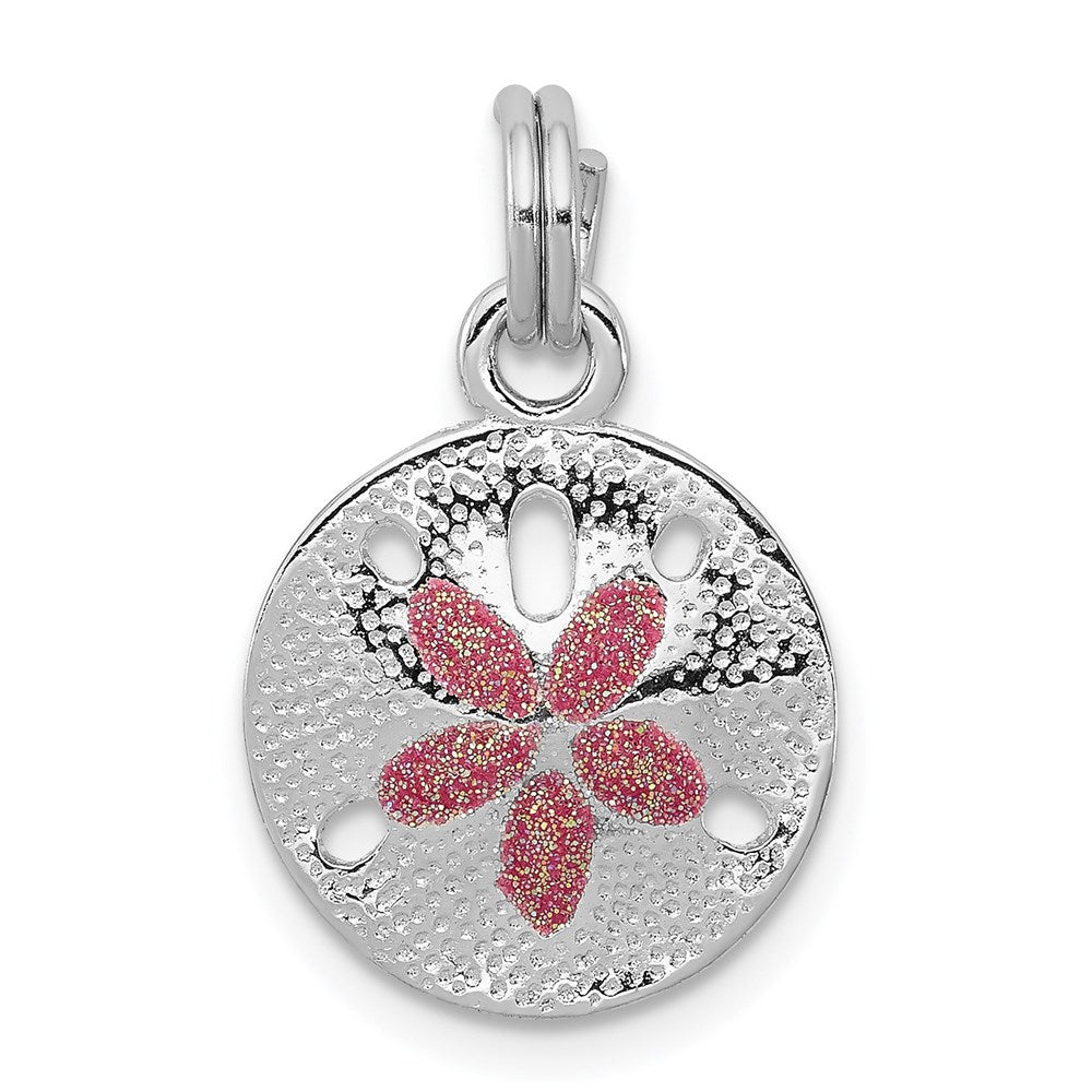 Solid;Polished;Sterling silver;Textured;Fits up to 3mm;Glitter enamel