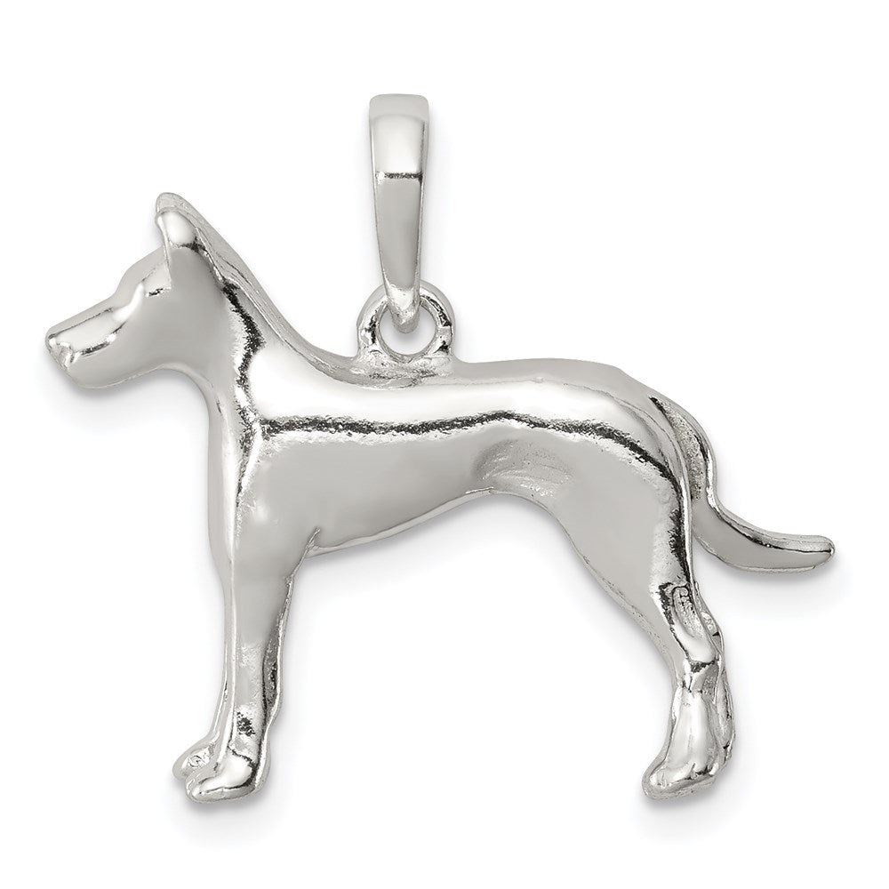 Solid;Polished;3-D;Sterling silver