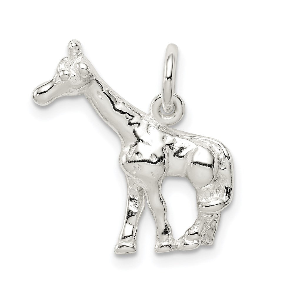Solid;Polished;3-D;Sterling silver