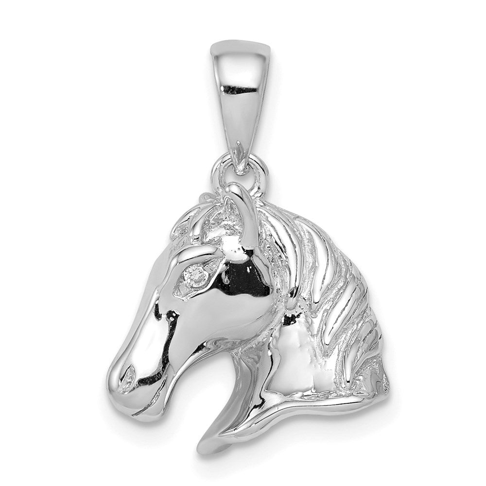 Solid;Casted;Polished;Sterling silver;Rhodium-plated