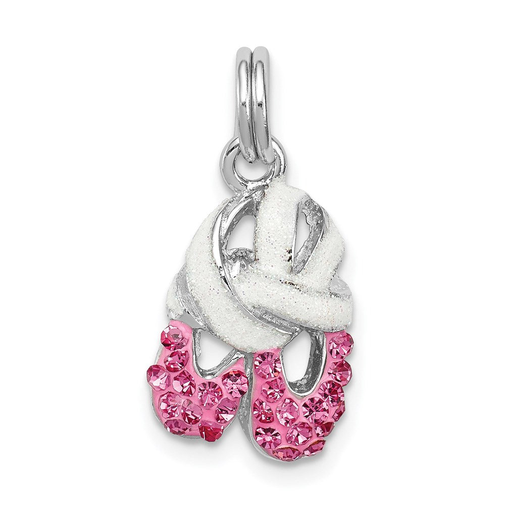 Casted;Open back;Enamel;Split Ring;Sterling silver;CZ