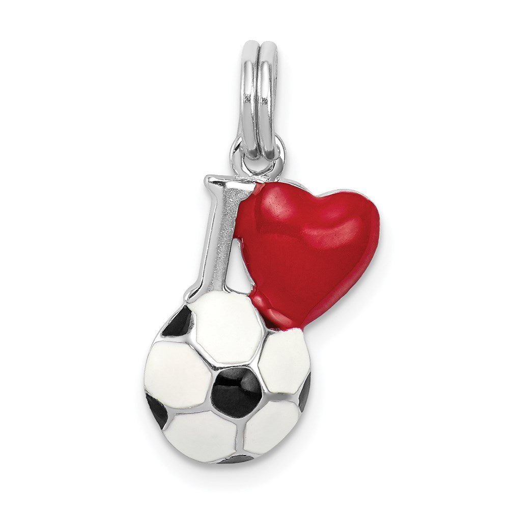 Polished;Open back;Enamel;Split Ring;Sterling silver