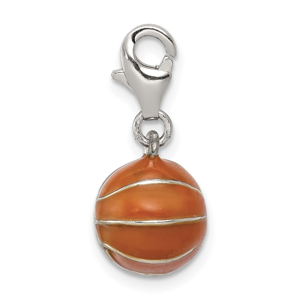 Solid;Polished;3-D;Enamel;Split Ring;Sterling silver