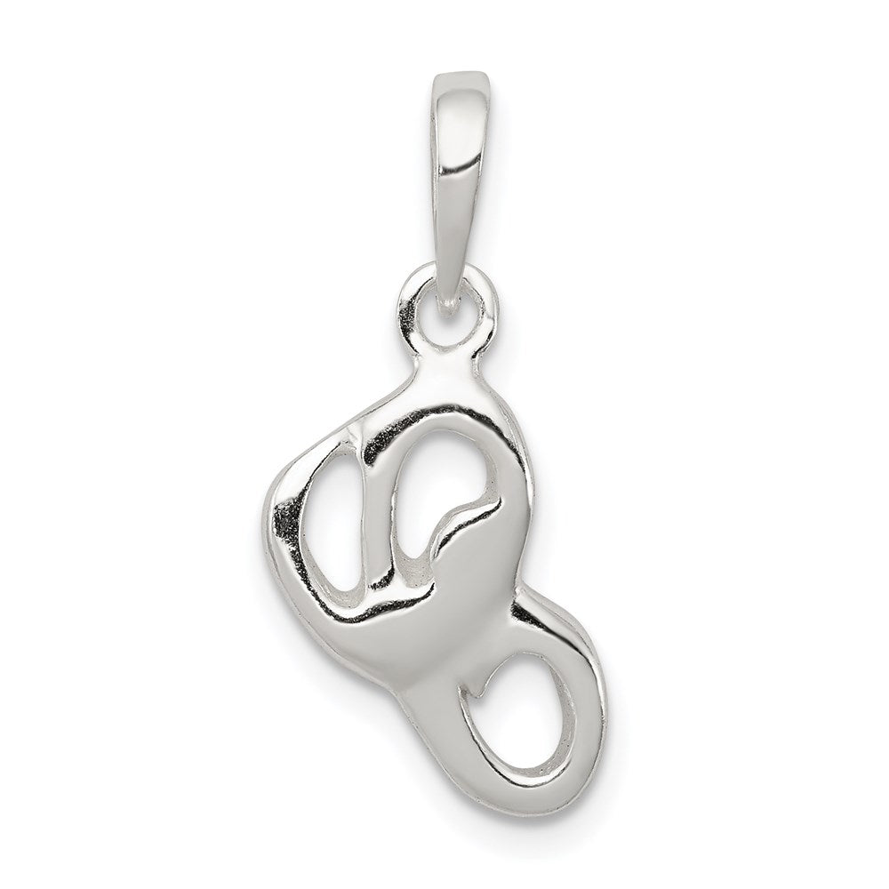 Solid;Casted;Polished;Sterling silver;Fits up to 4mm