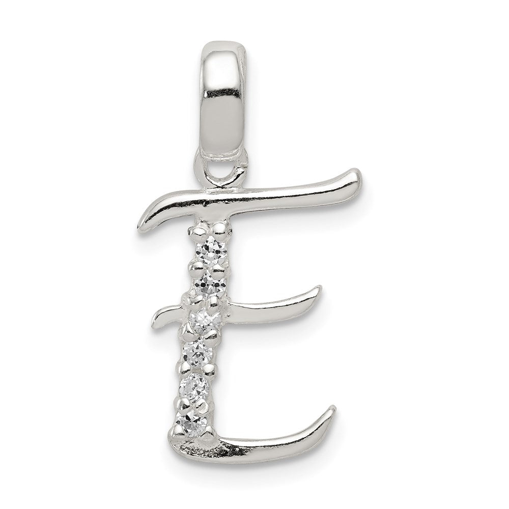 Polished;Sterling silver;CZ;Fits up to 4mm