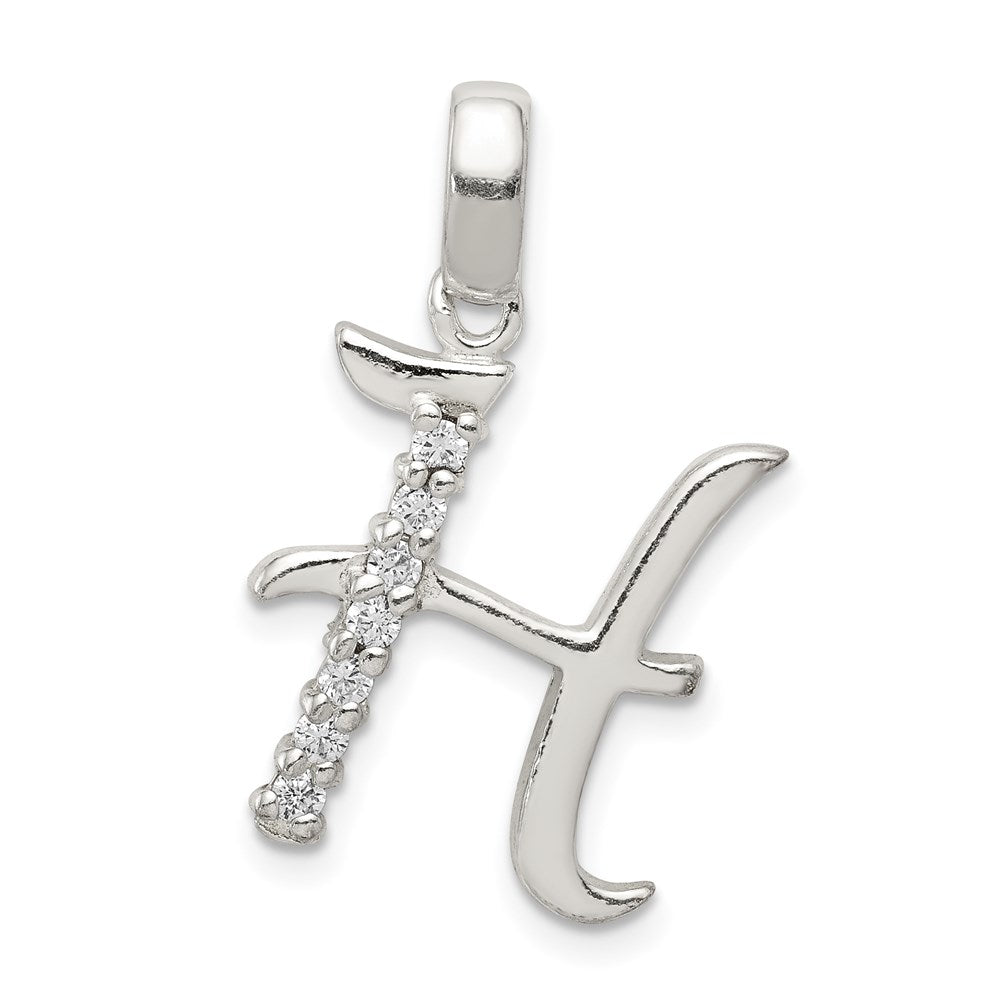 Polished;Sterling silver;CZ;Fits up to 4mm