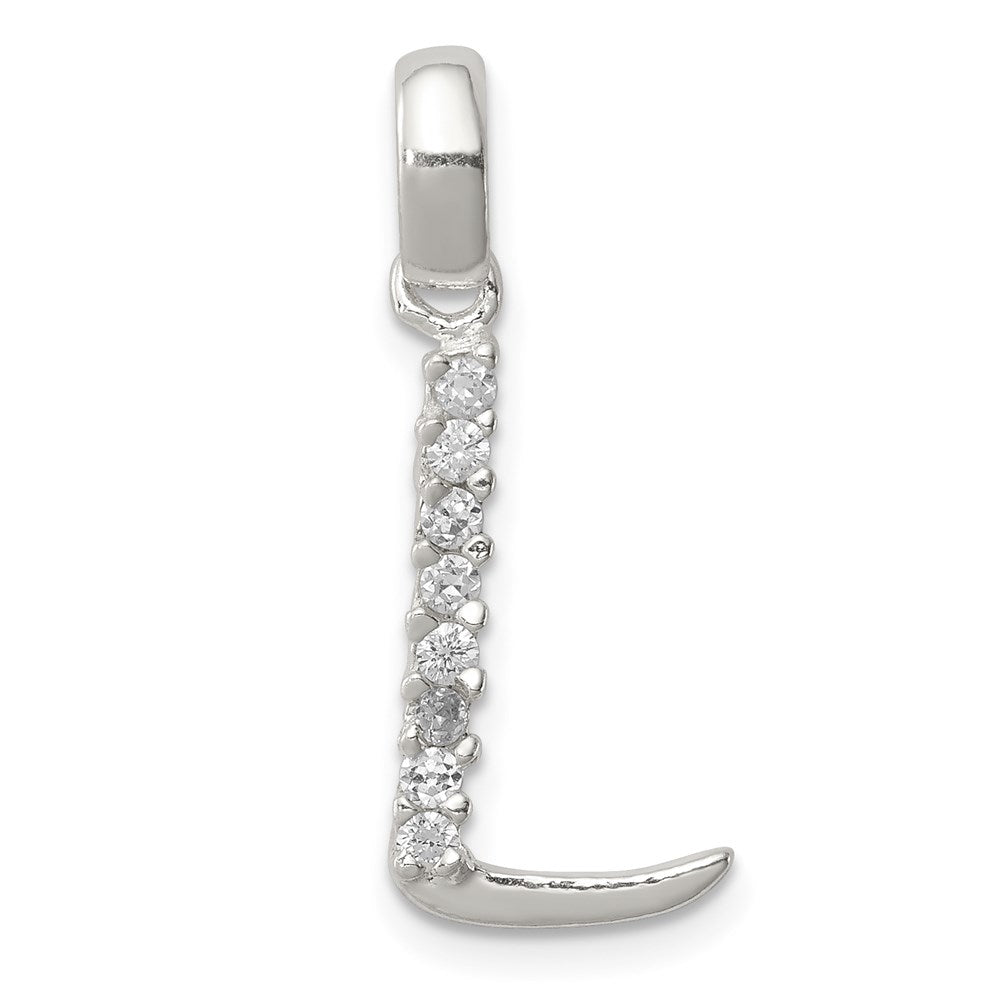 Polished;Sterling silver;CZ;Fits up to 4mm