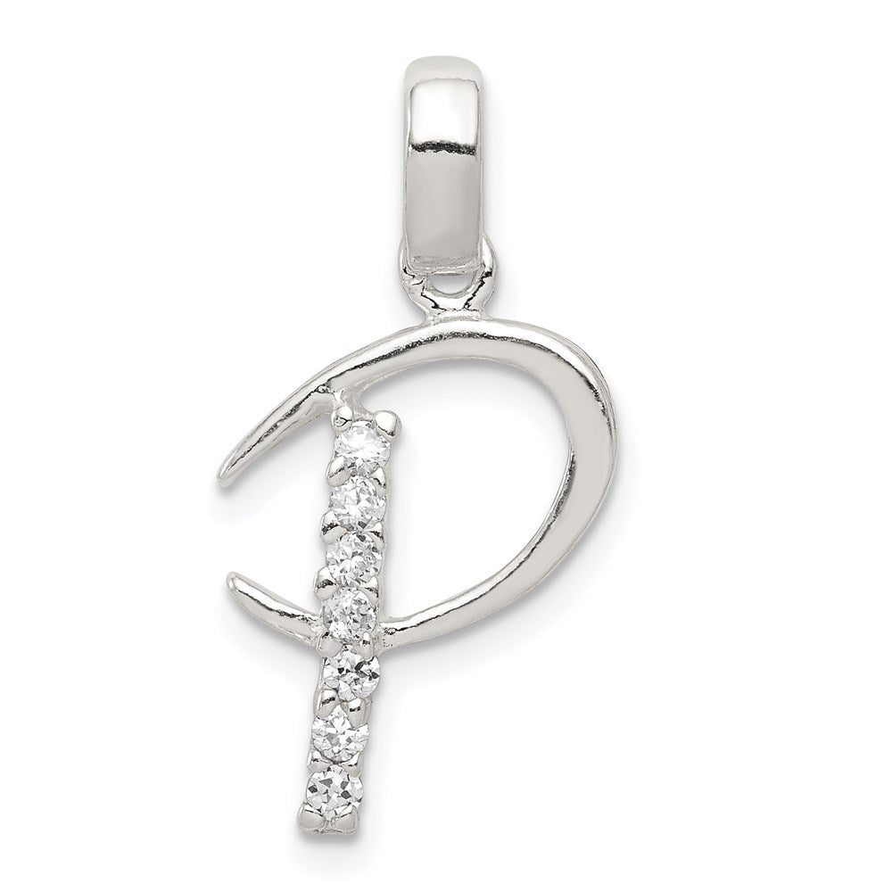 Polished;Sterling silver;CZ;Fits up to 4mm