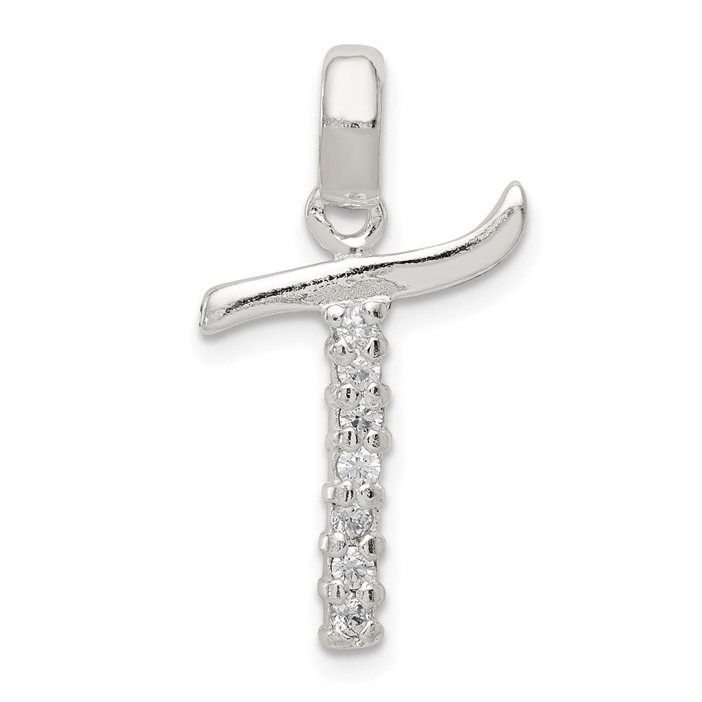 Polished;Sterling silver;CZ;Fits up to 4mm