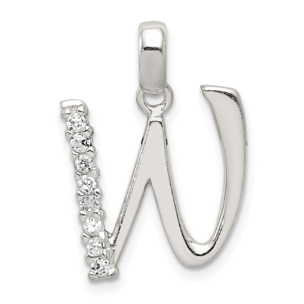 Polished;Sterling silver;CZ;Fits up to 4mm