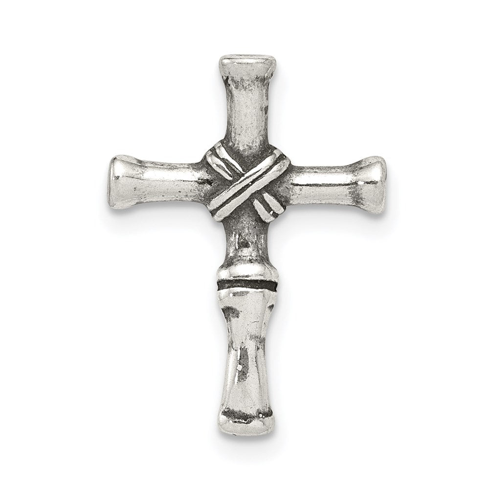 Solid;Sterling silver;Antiqued;Chain slide