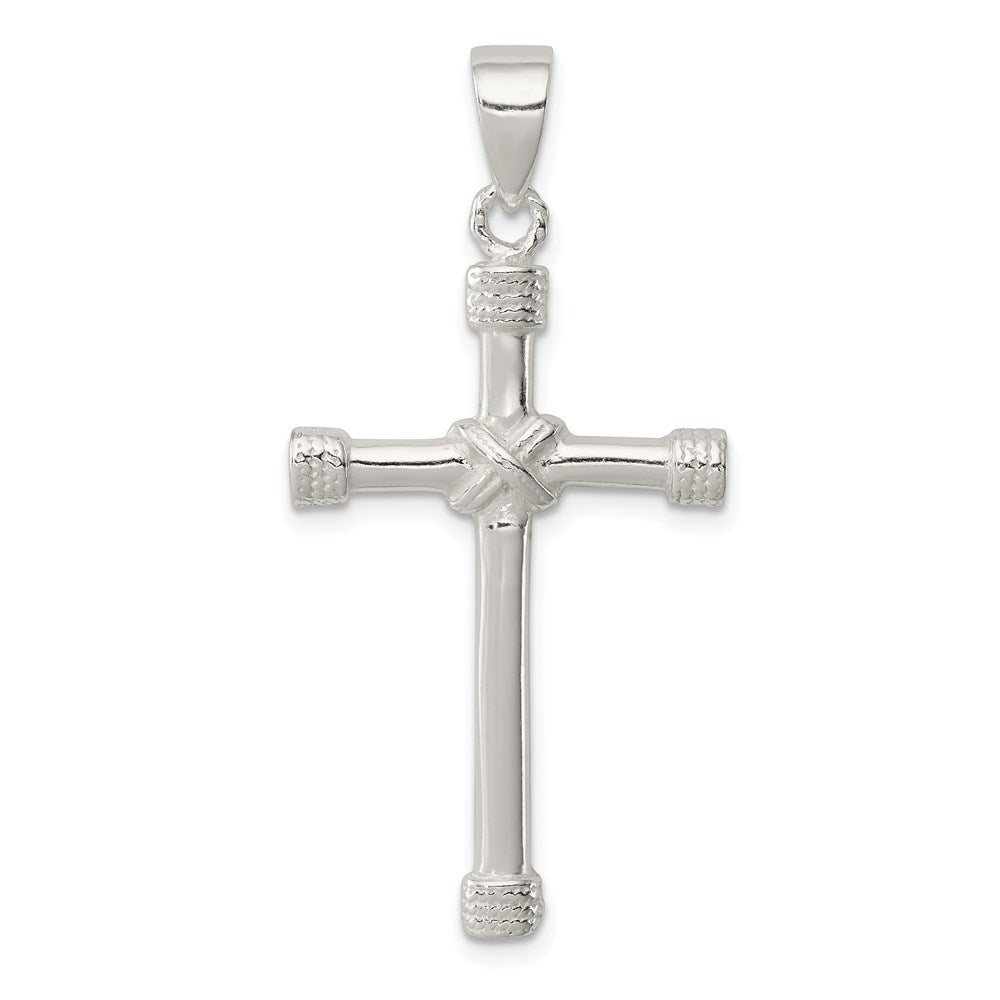 Solid;Polished;Sterling silver;Textured back