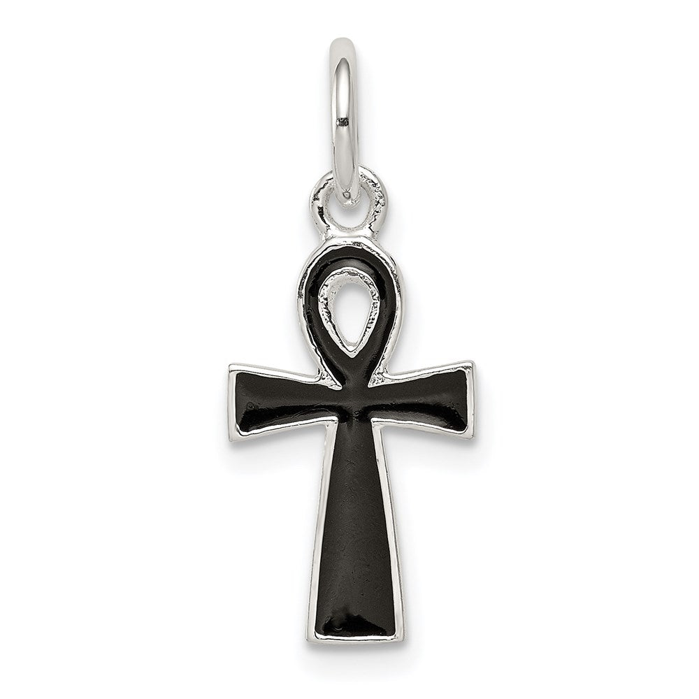 Polished;Flat back;Enamel;Sterling silver