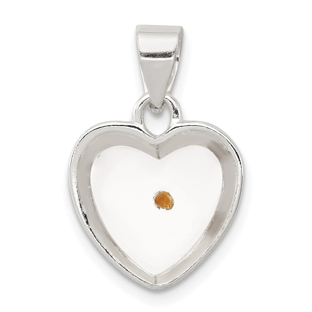 Solid;Polished;Sterling silver;Acrylic;Fits up to 3mm