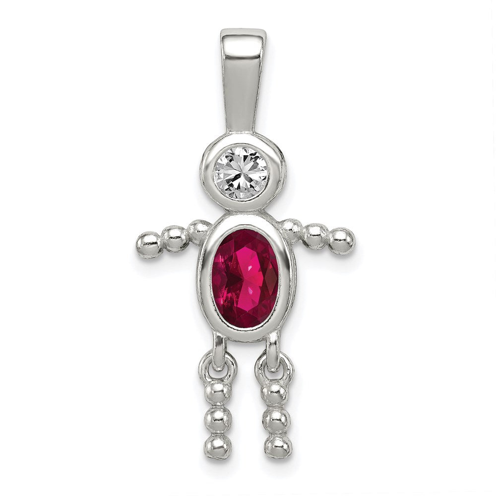 Polished;Sterling silver;CZ