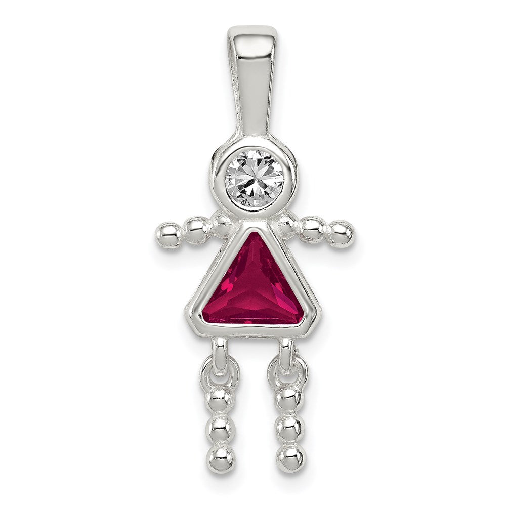 Polished;Sterling silver;CZ