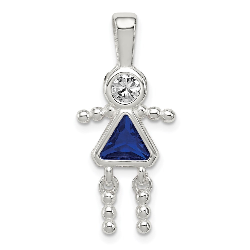 Polished;Sterling silver;CZ
