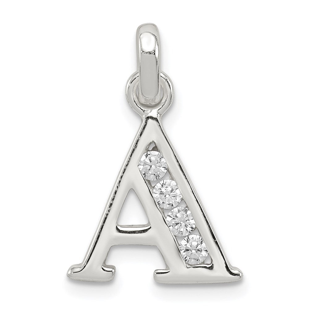 Polished;Sterling silver;CZ;Fits up to 3mm