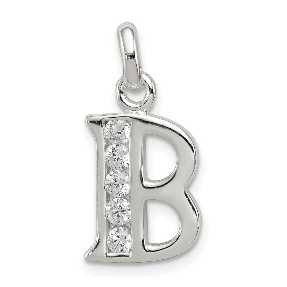 Polished;Sterling silver;CZ;Fits up to 3mm