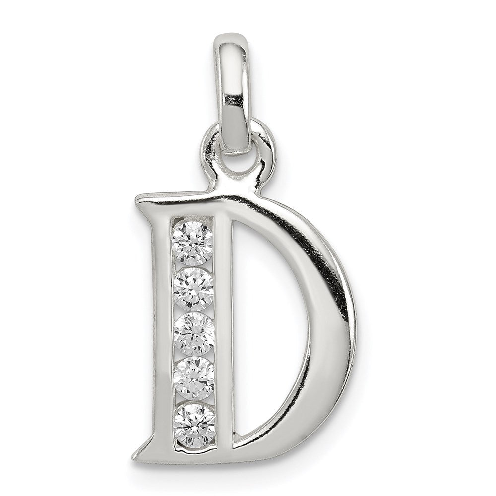 Polished;Sterling silver;CZ;Fits up to 3mm