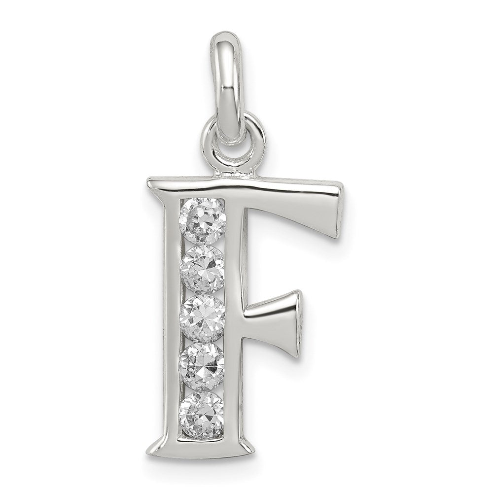 Polished;Sterling silver;CZ;Fits up to 3mm