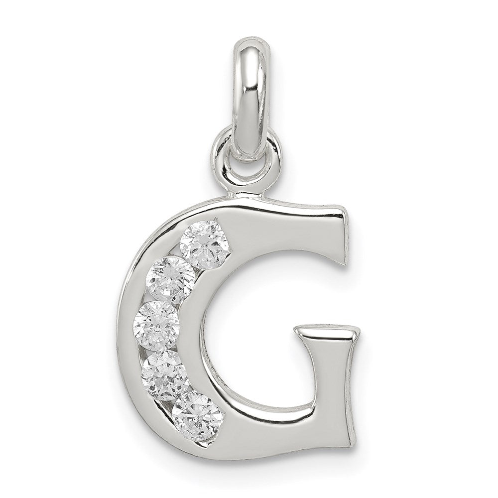 Polished;Sterling silver;CZ;Fits up to 3mm