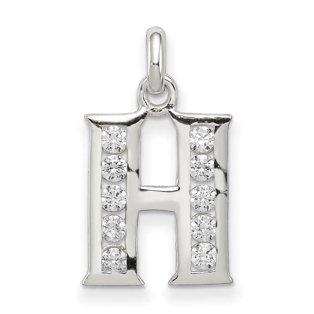 Polished;Sterling silver;CZ;Fits up to 3mm