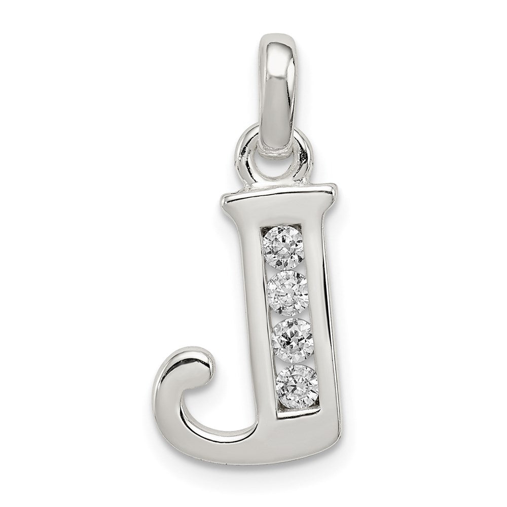 Polished;Sterling silver;CZ;Fits up to 3mm