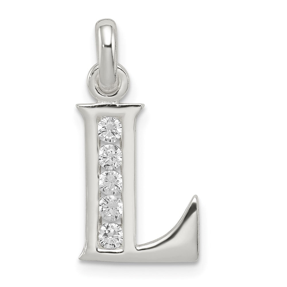 Polished;Sterling silver;CZ;Fits up to 3mm